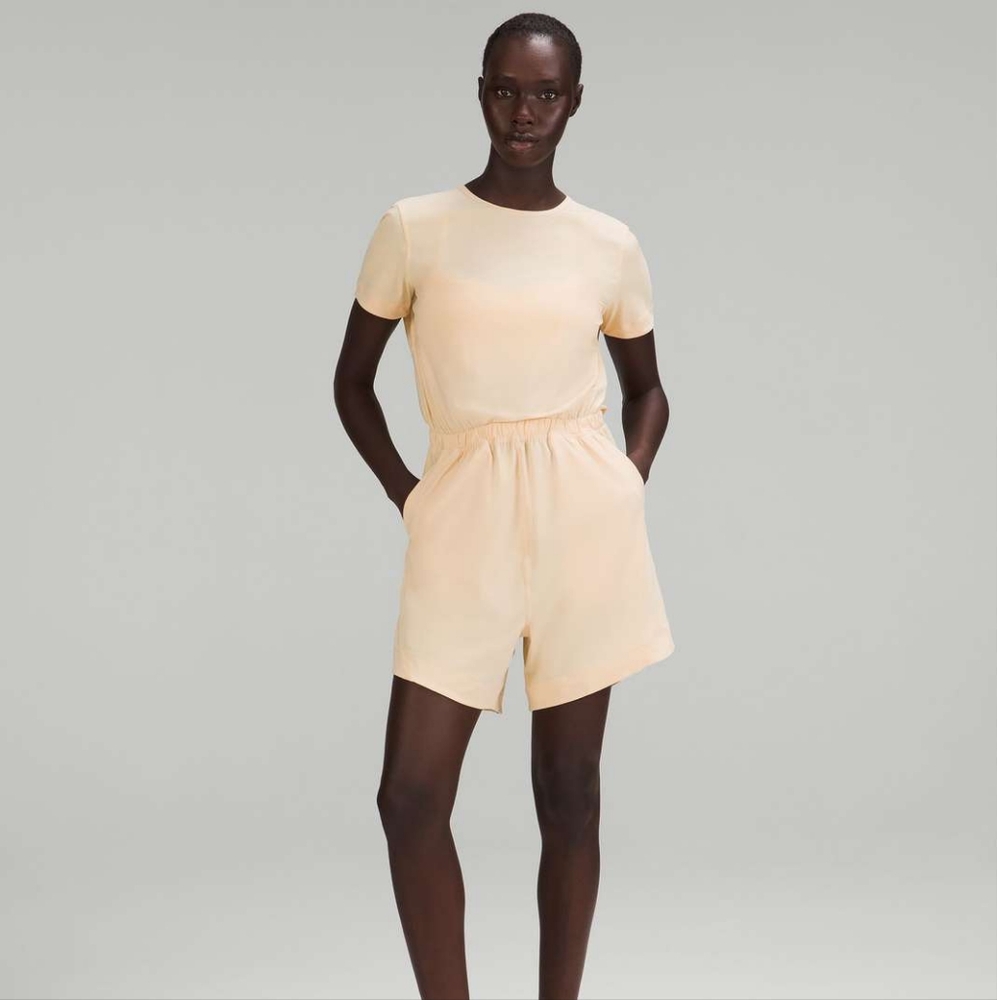 Lululemon Lightweight High-Neck Romper Prosecco Sz 6